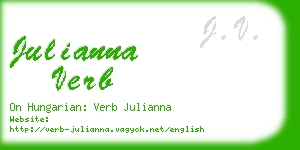 julianna verb business card